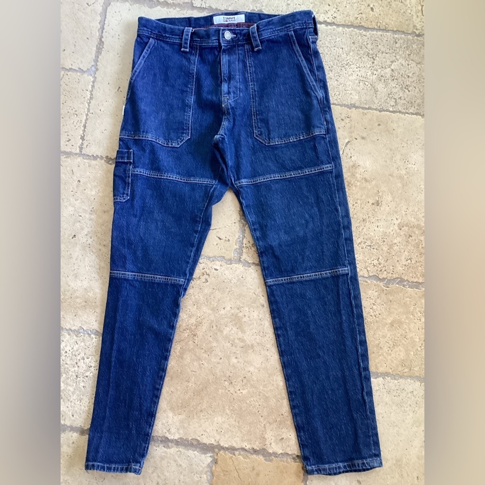 Vintage Tommy Hilfiger Jeans Men 32x32 Cargo Dark Wash